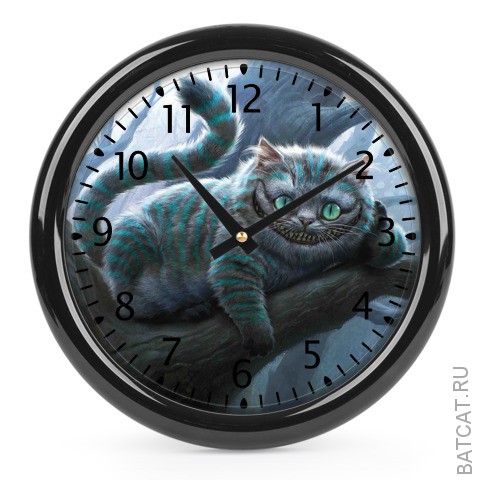 Настенные часы с Чеширским котом На заказ